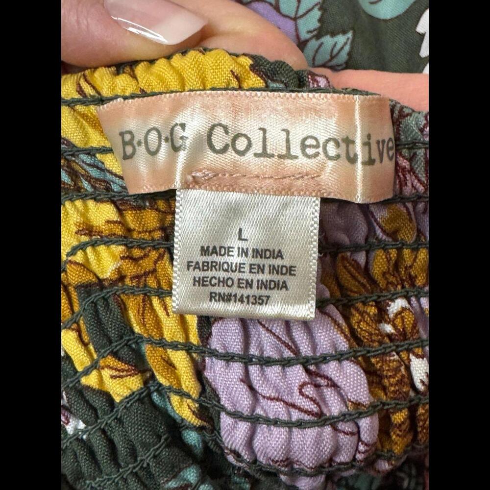 BOG Collective Floral Ruffle Skirt - Size Large - Picture 6 of 7